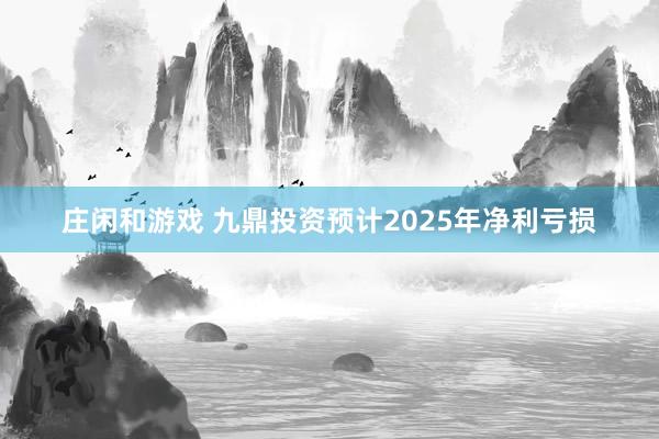 莊閑和游戲 九鼎投資預(yù)計(jì)2025年凈利虧損