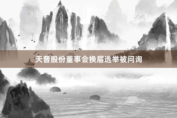 天普股份董事會(huì)換屆選舉被問(wèn)詢